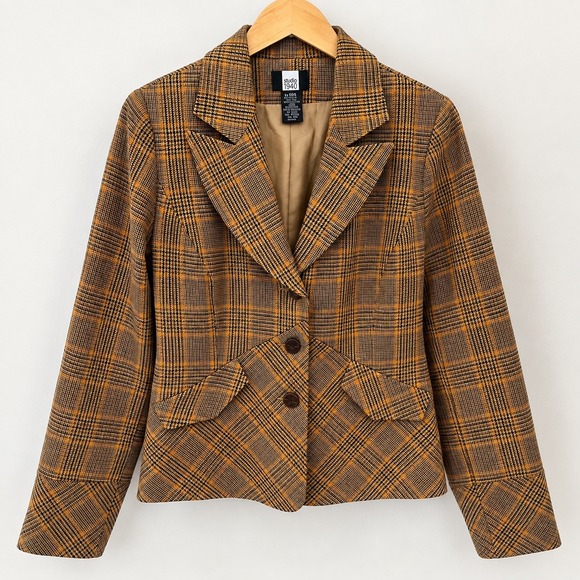 Studio 1940 Jackets & Blazers - Studio 1940 Womens XL Academia Plaid Wool Blend Office Work Blazer Jacket Preppy
